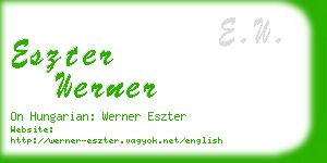 eszter werner business card